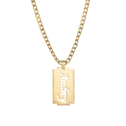 Custom Puzzle Nameplate Cuban Chain Necklaces