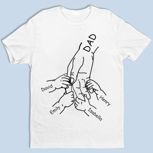 Hand In Hand, I Will Always Protect You All - Family Personalized T-Shirt