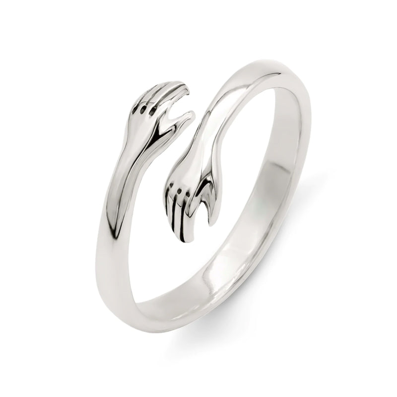 Adjustable Sterling Silver Hug Ring