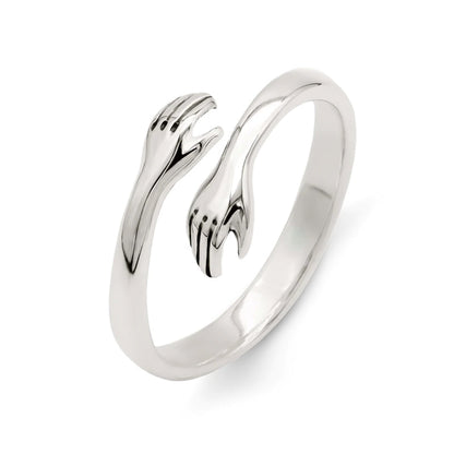 Adjustable Sterling Silver Hug Ring