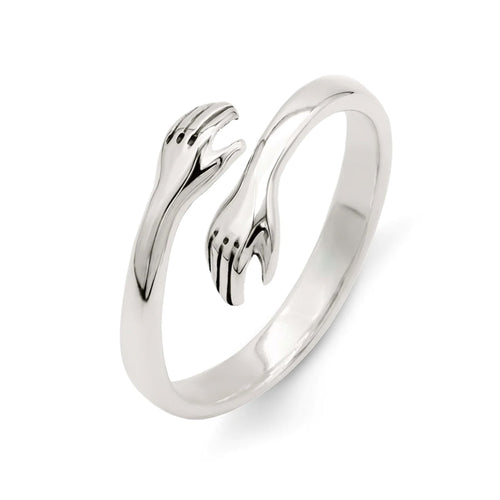 Adjustable Sterling Silver Hug Ring