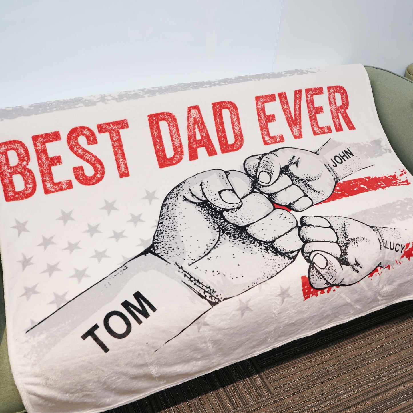 BEST DAD EVER Customized Blanket