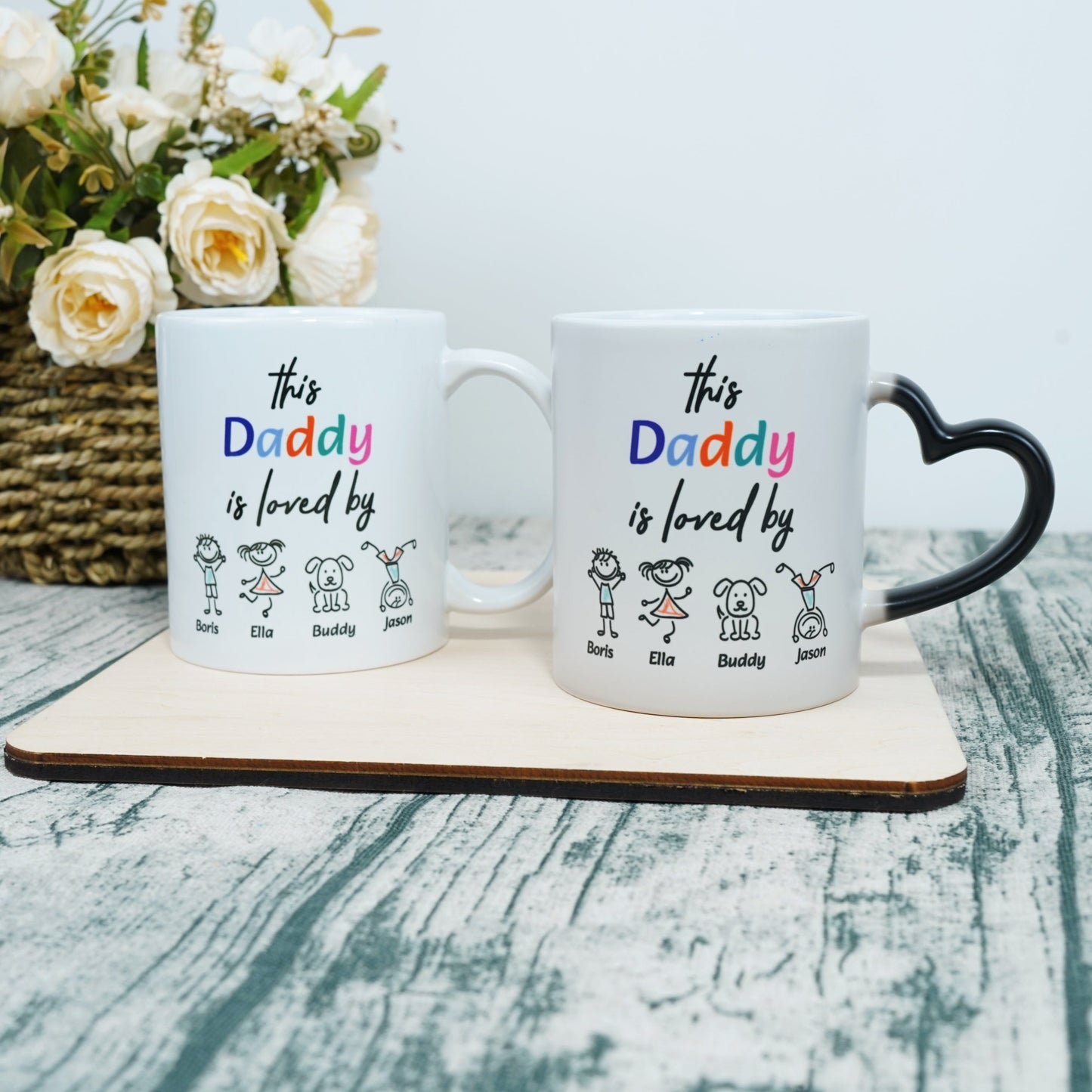 This Daddy is loved by Custom mug