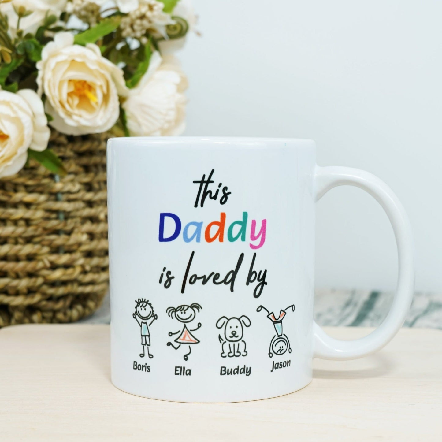 This Daddy is loved by Custom mug