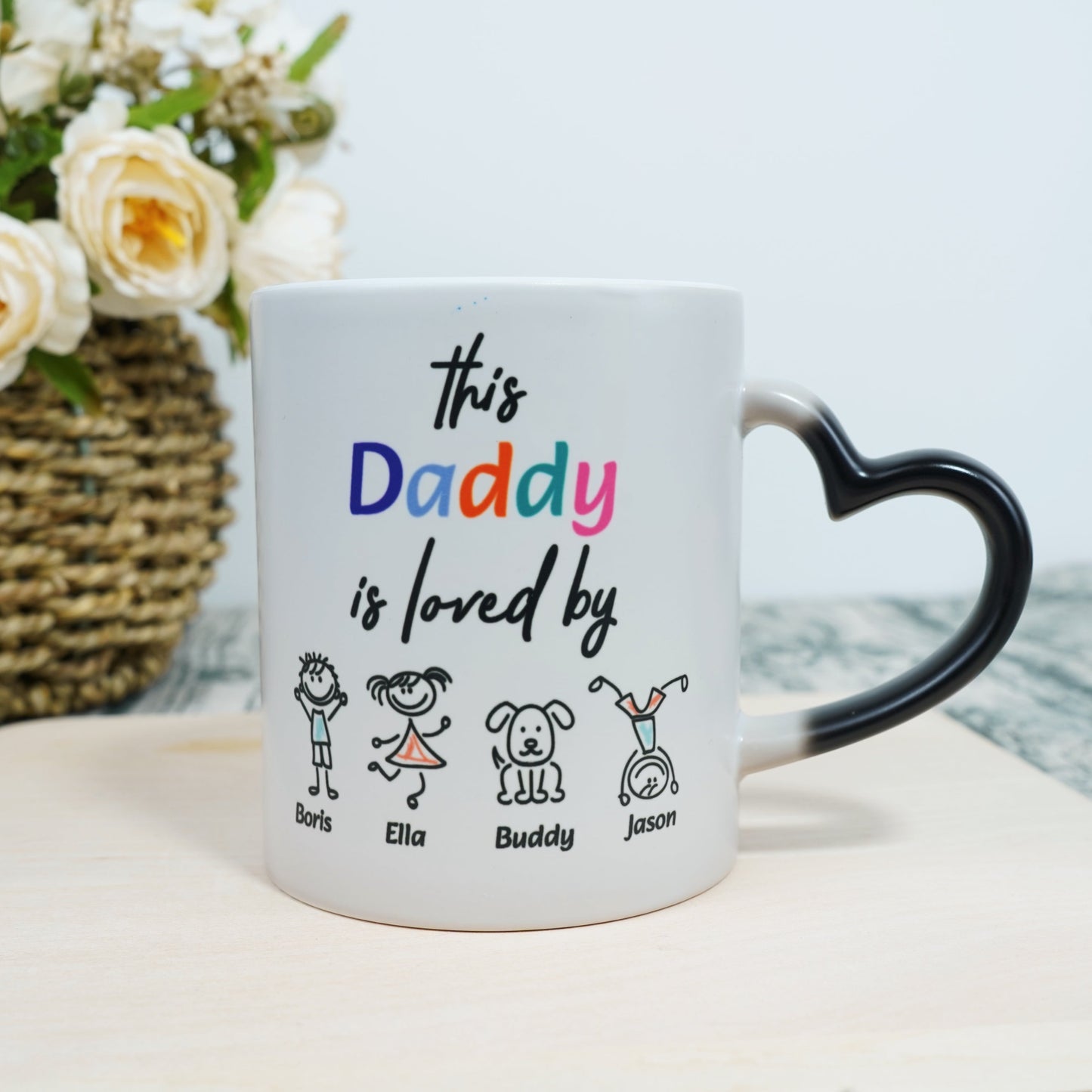 This Daddy is loved by Custom mug