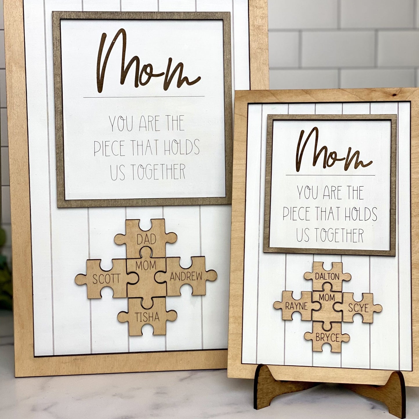 Personalised Wooden Puzzle Frame Gift for Mom