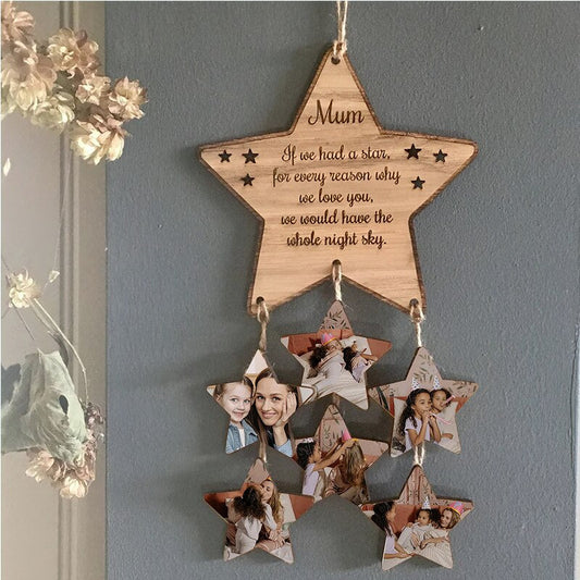 Customized Wooden Star Hanging Ornament