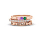 Customized Birthstone Mothers Ring Stack
