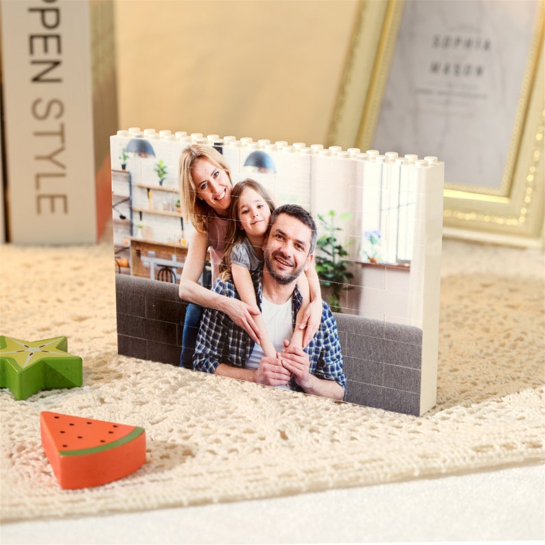 Custom Photos Heart Shaped Building Block Puzzle