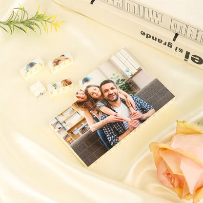 Custom Photos Heart Shaped Building Block Puzzle