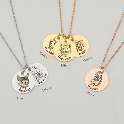 Custom Pet Portrait Necklace