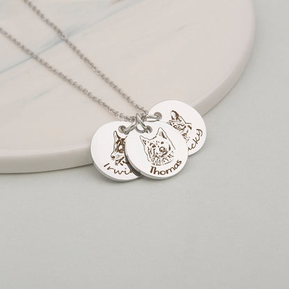 Custom Pet Portrait Necklace