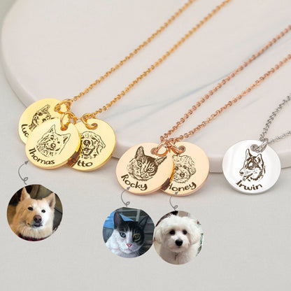 Custom Pet Portrait Necklace