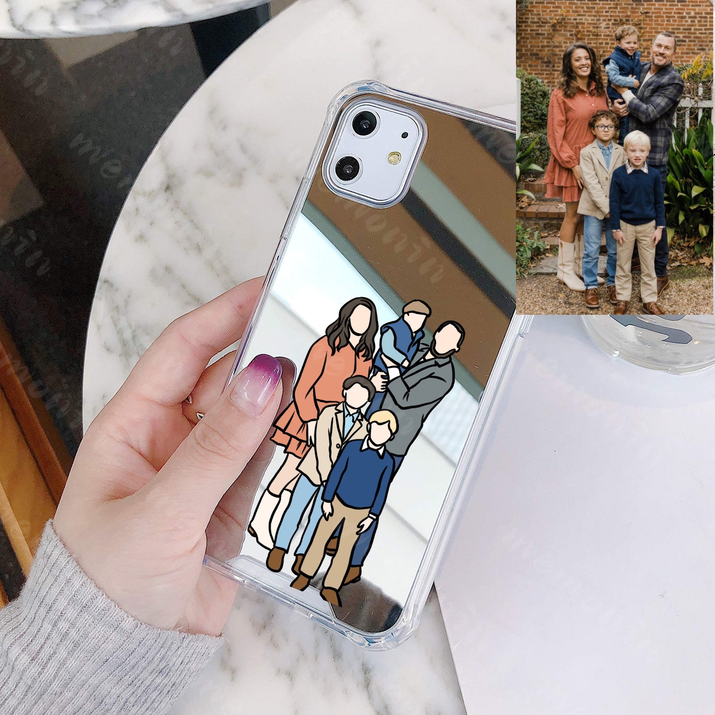 Custom Portrait Phone Case (Mirror Drop-proof)