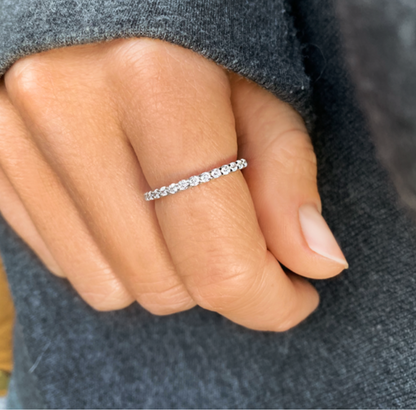 Twine Personalized Halo Engagement Ring Stack