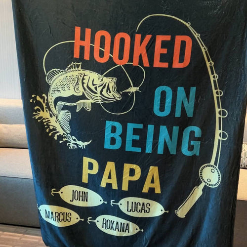 HOOKED ON BEING Customized Blanket