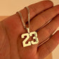 STAINLESS STEEL NUMBER PENDANT
