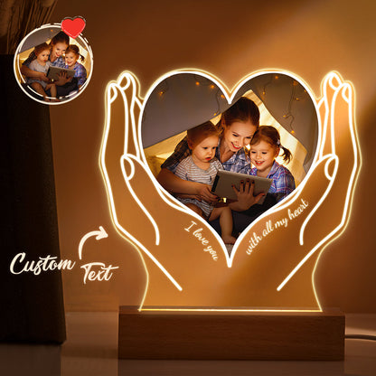 Personalized Photo Acrylic Night Light Gift for Mom