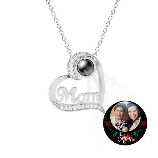 Personalized MOM Photo Projection Necklace