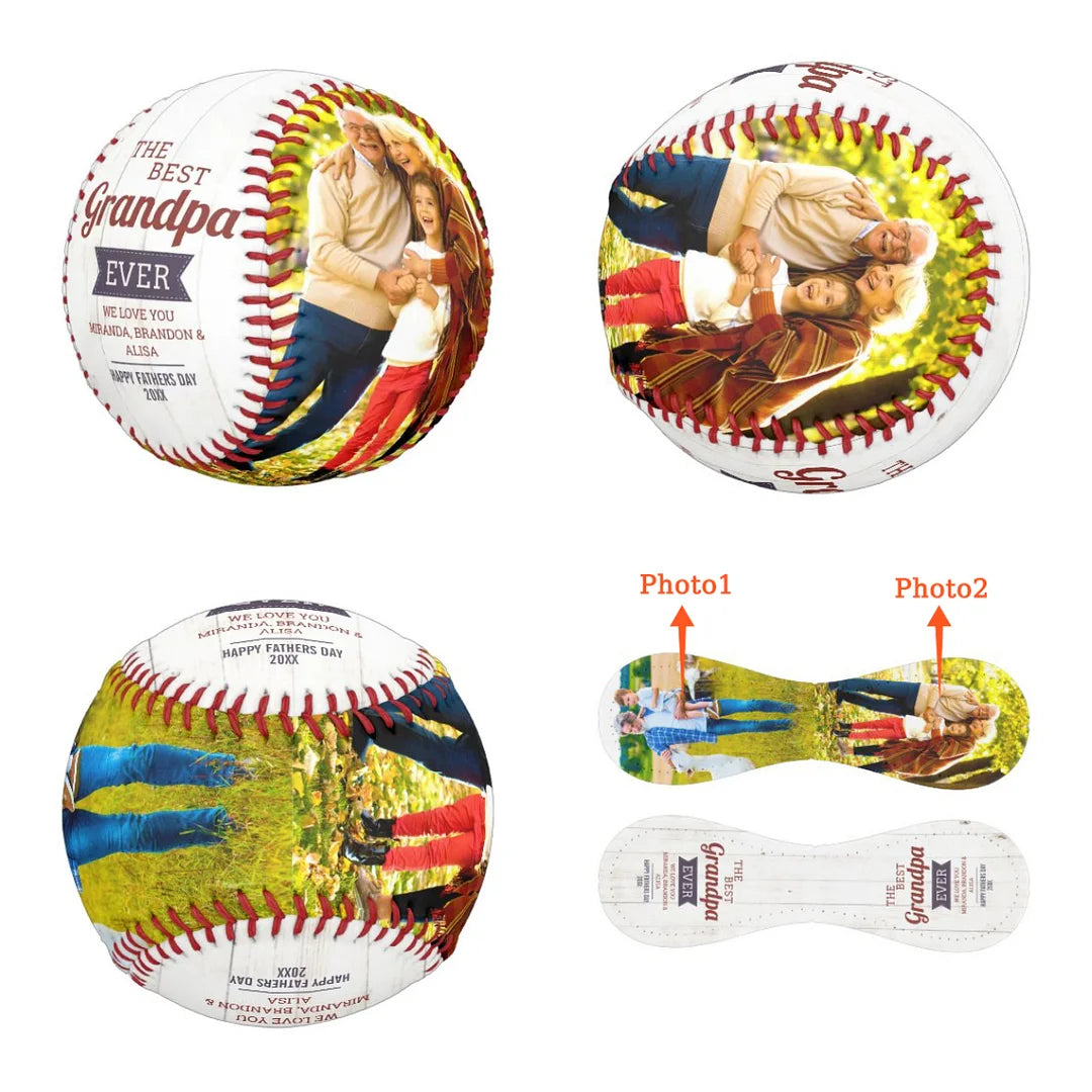 Personalized Photo Baseball - Father's Day Baseball Gifts for Baseball Lovers