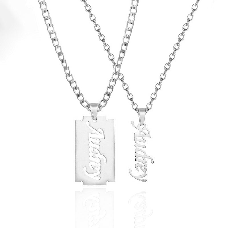 Custom Puzzle Nameplate Cuban Chain Necklaces