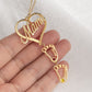 Personalized Heart Pendant Birthstones Necklace with BabyFeet Charms