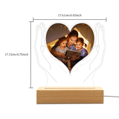Personalized Photo Acrylic Night Light Gift for Mom