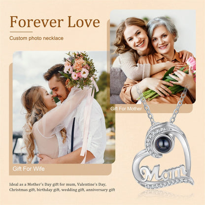 Personalized MOM Photo Projection Necklace