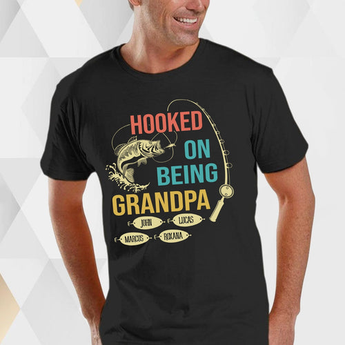HOOKED ON BEING POPPA Custom Shirt
