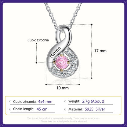 💕Personalized Mothers Rings Necklace with Birthstones