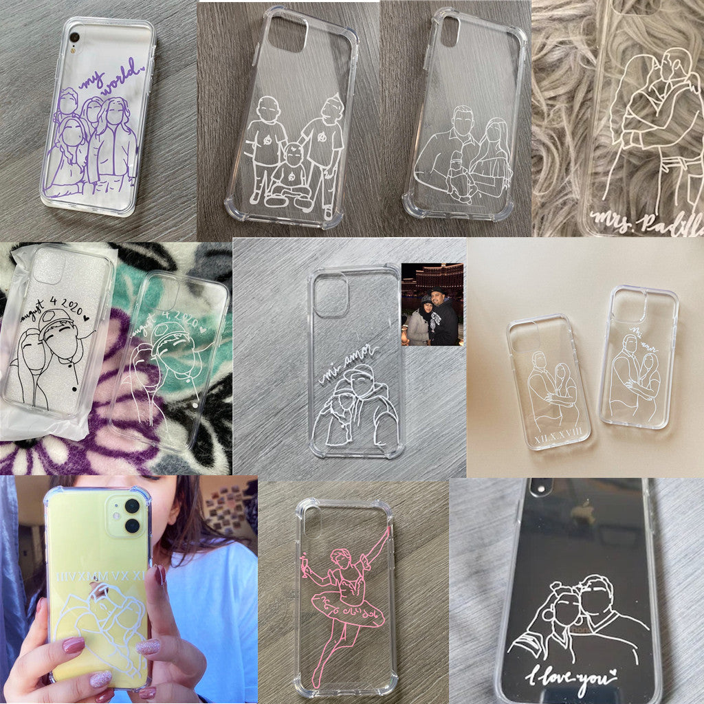 Custom Line Art Phone Case( Biodegradable)