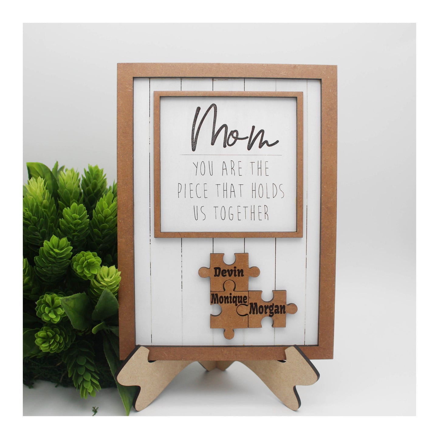 Personalised Wooden Puzzle Frame Gift for Mom