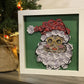 Santa Clause Paper Flower Shadow Box