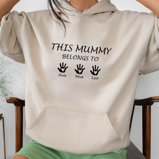This Mummy Belongs Custom Mama Hoodie