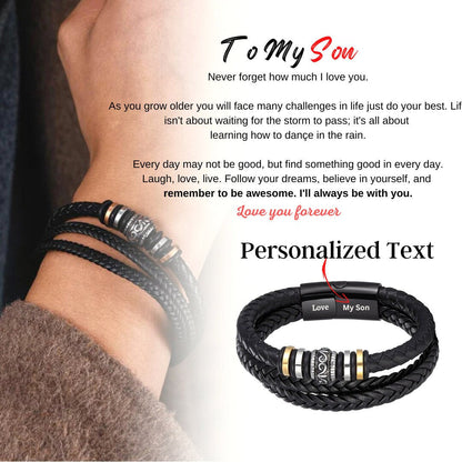 Custom Leather Braided Bracelet-The Best Gift for Men