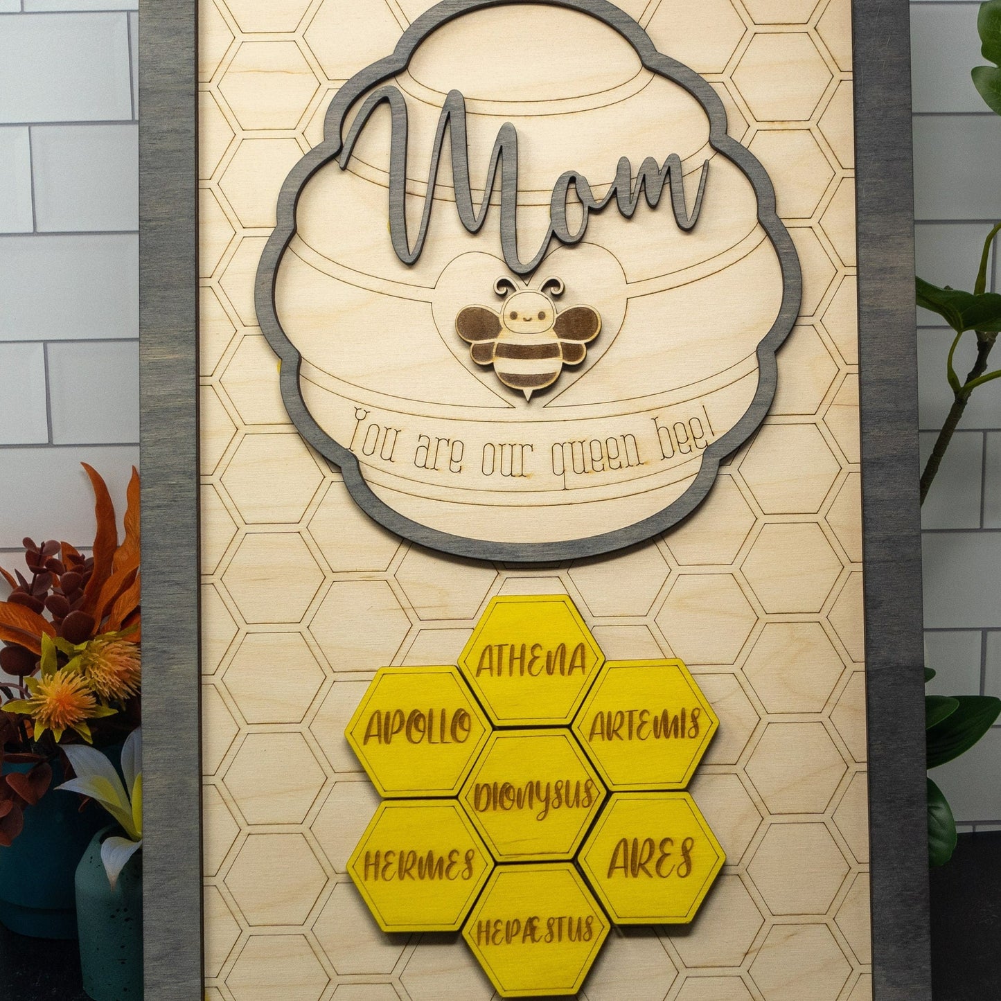 You Are Our Queen Bee - Personalized Wooden Puzzle Sign