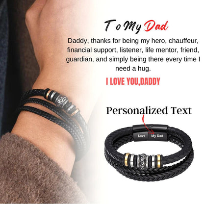 Custom Leather Braided Bracelet-The Best Gift for Men