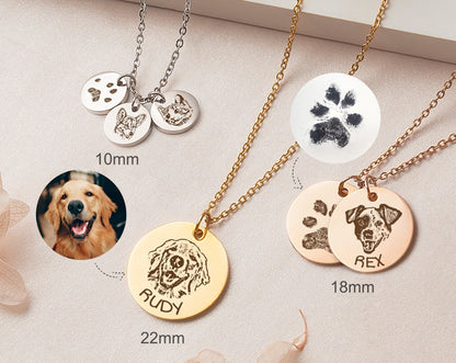 Custom Pet Portrait Necklace