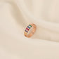 Wide Band Baguette Birthstone Ring