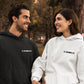 Custom Embroidered Roman Numeral Date Couple's Hoodies