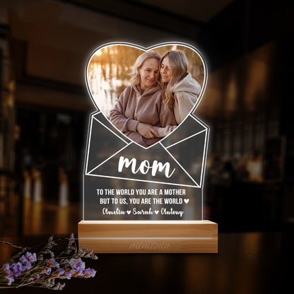 Personalized Photo Acrylic Night Light Gift for Mom