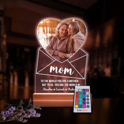 Personalized Photo Acrylic Night Light Gift for Mom