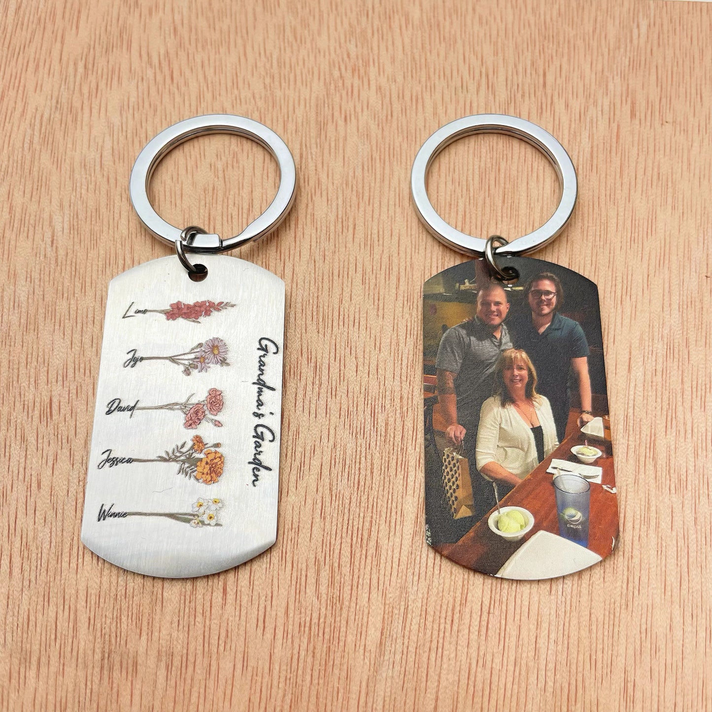 Mom's Garden is Her Children Personalized Keychain