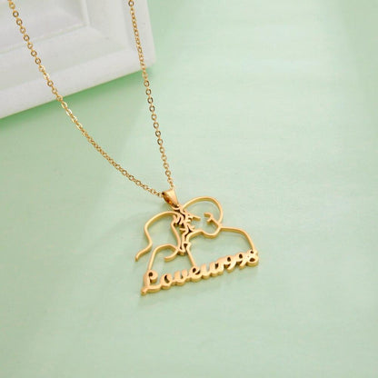 Personalized Contour Necklace/Keychain