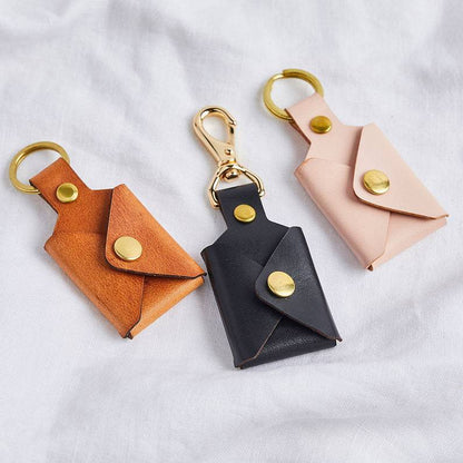 Personalized Photo Leather Envelope Keyring