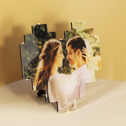 Custom Heart Shape Photo Collage Lamp with Your Photos❤
