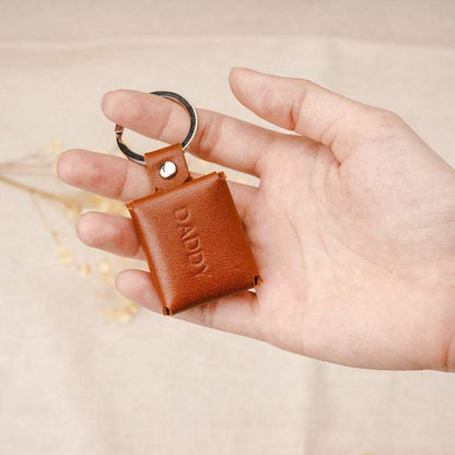 Personalized Photo Leather Envelope Keyring