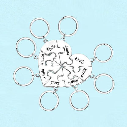 Personalized Heart Pendant Puzzle Necklace