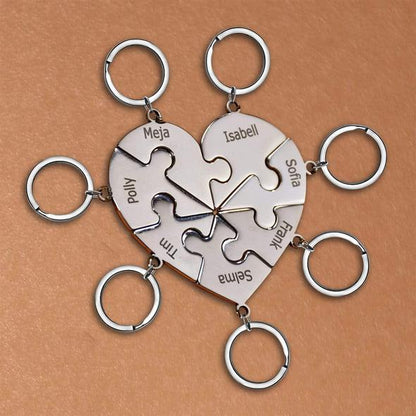 Personalized Heart Pendant Puzzle Necklace