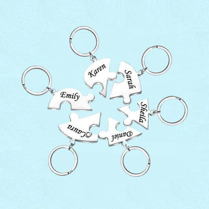 Personalized Heart Pendant Puzzle Necklace